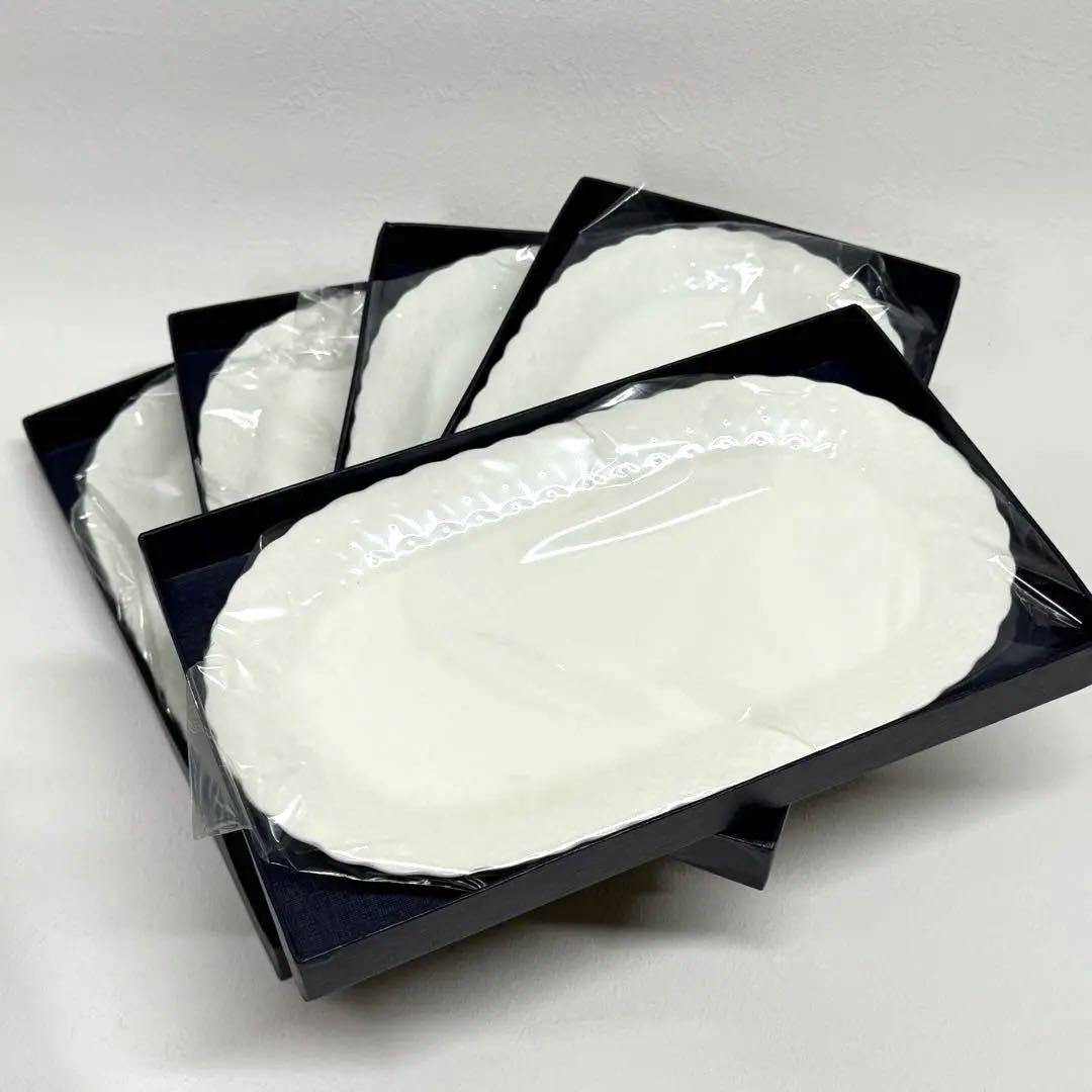 未使用 NARUMI シルキーホワイト 25cm スモールトレイ 5枚セット