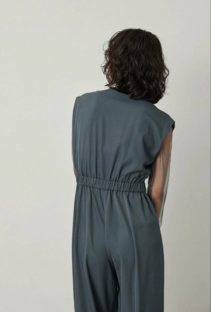 シアートップス スタンドアウトカラー オールインワン パンツドレス　Ｌサイズ