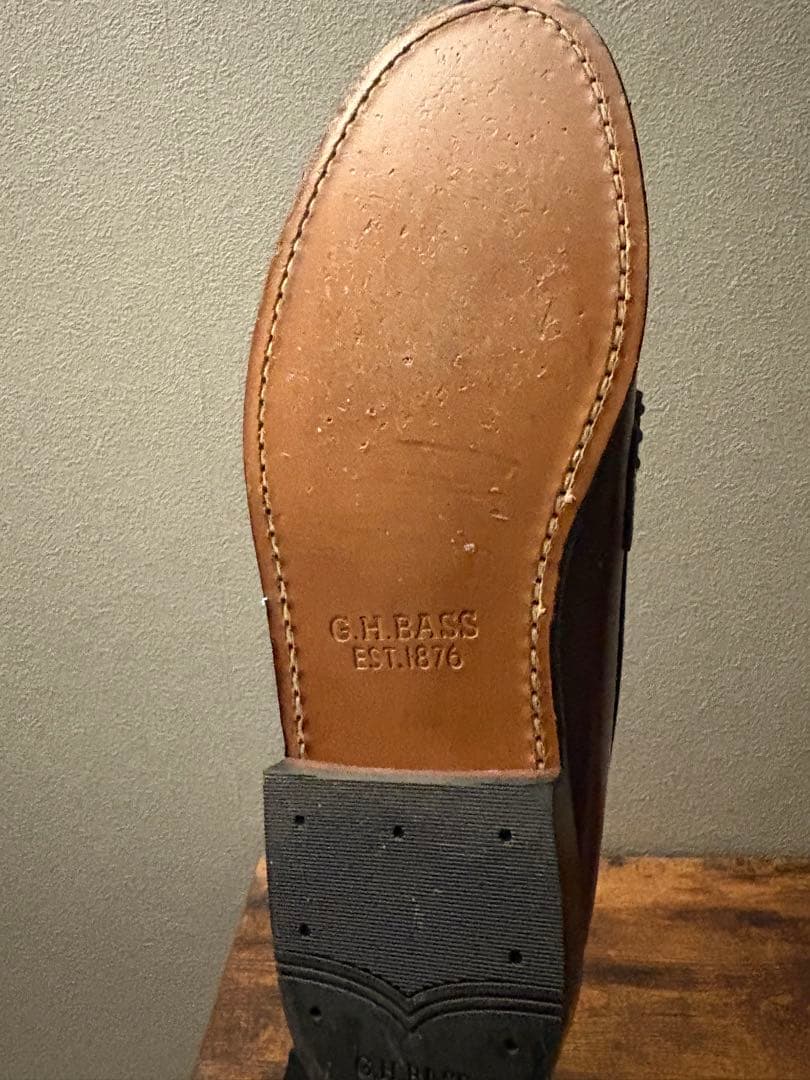 G.H. BASS タッセルローファー バーガンディ