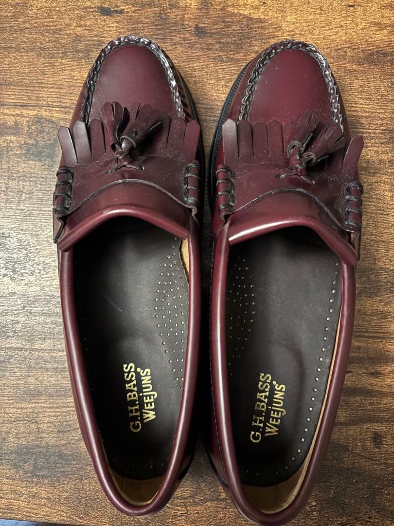 G.H. BASS タッセルローファー バーガンディ