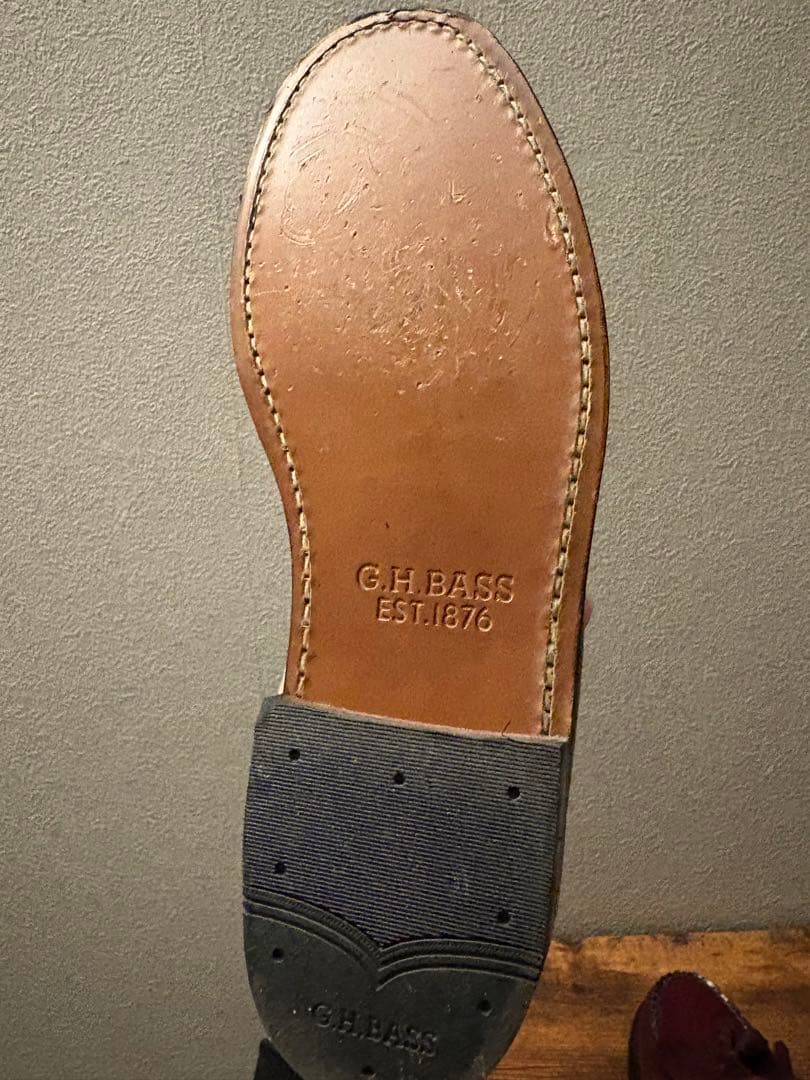 G.H. BASS タッセルローファー バーガンディ
