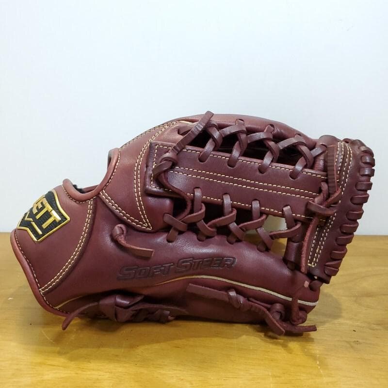 ZETT ゼット ソフトステア 人気カラー ボルドーブラウン 良品 軟式グローブ