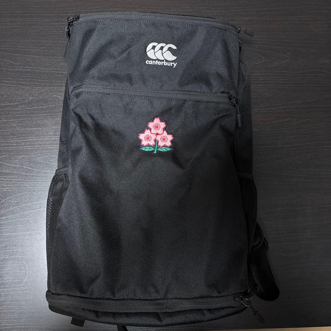 ラグビー カンタベリー バッグ 日本代表 JAPAN リュック 収納 便利 黒