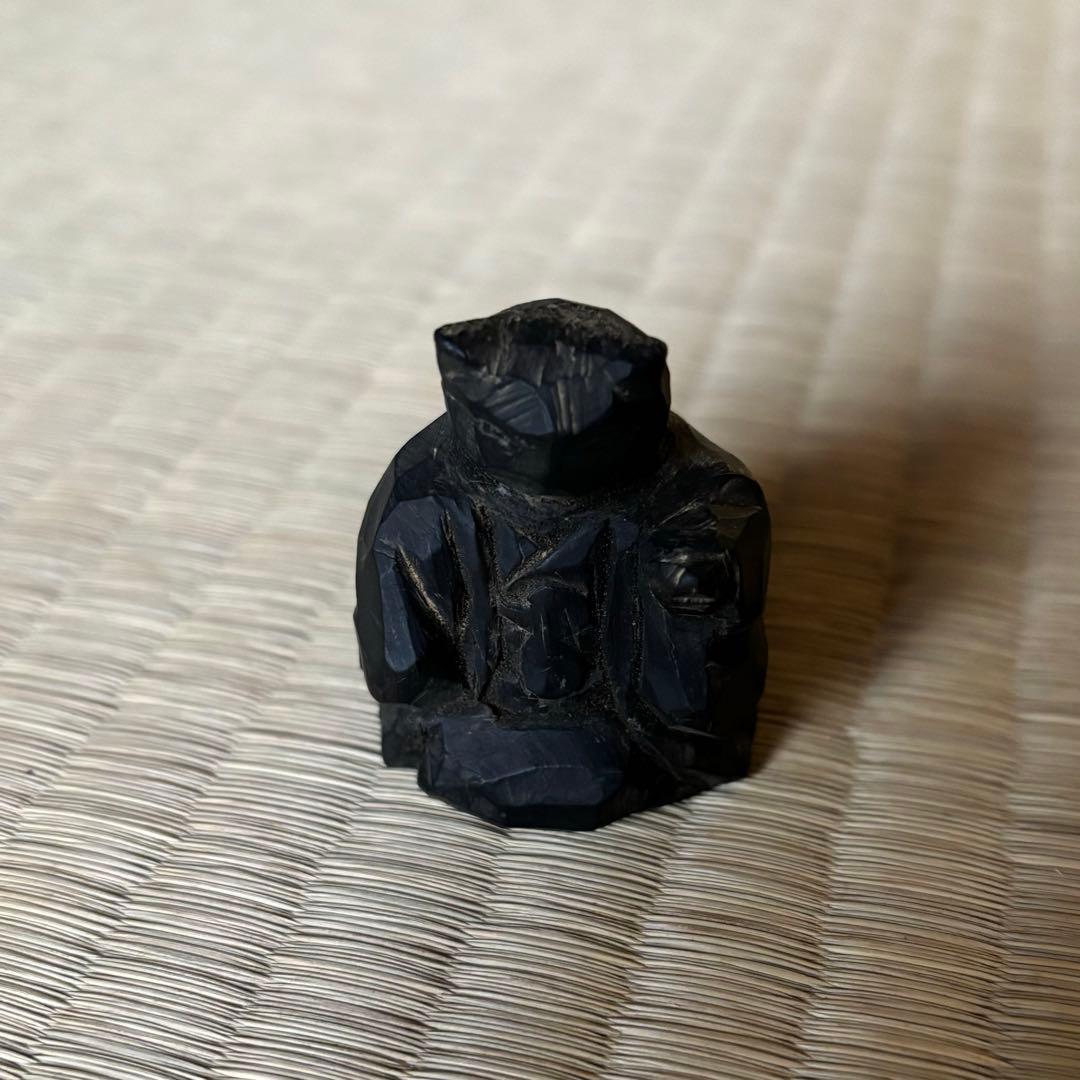 郷土玩具　猫　猫神　招き猫　一刀彫り　木彫　古い　時代　妖怪　黒猫