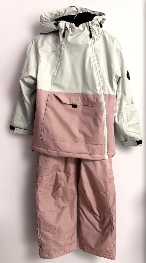 Actleis　スノーウェア 130cm クリームホワイト/ピンク