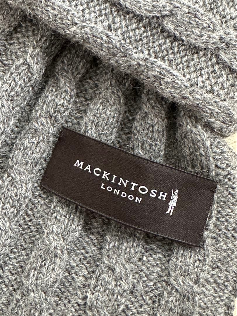 【美品】MACKINTOSH LONDONカシミヤ100％ケーブル編みマフラー