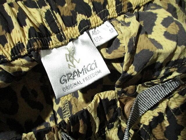 希少品■グラミチ　レオパード柄　リブパンツ　ヒョウ柄　Gramicci　Lサイズ
