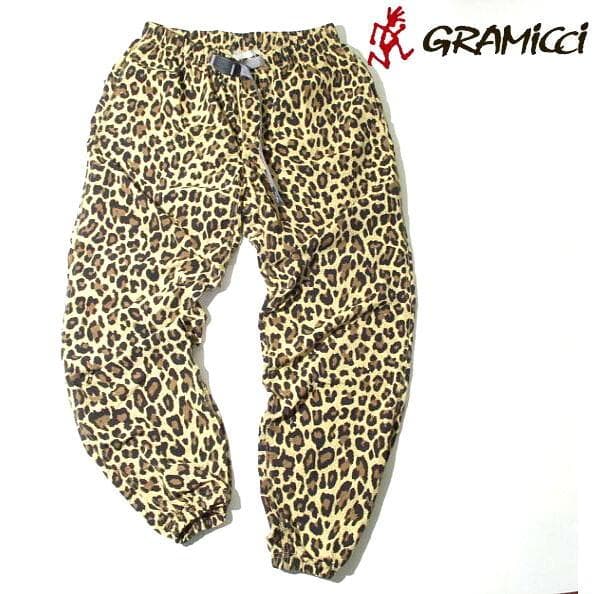 希少品■グラミチ　レオパード柄　リブパンツ　ヒョウ柄　Gramicci　Lサイズ