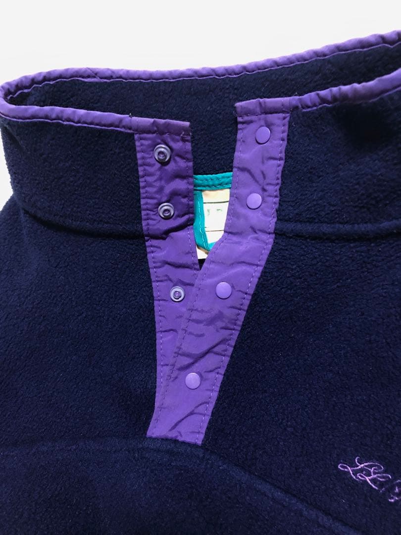■’80s■L.L.Bean■キッズ　ハーフスナップフリースジャケット■Mサイズ
