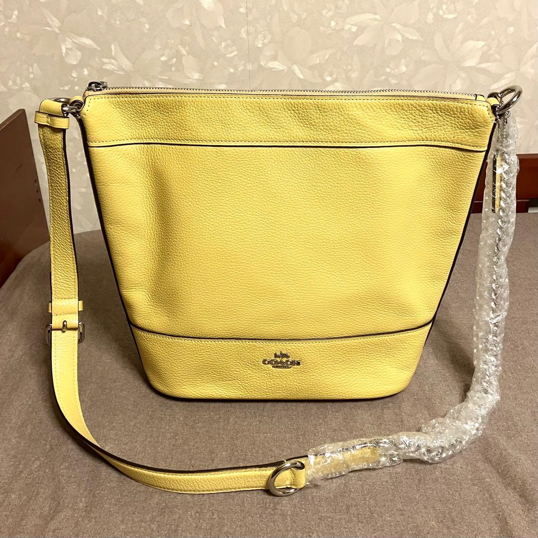 【新品同様】COACH コーチ パクストン ダッフル レザー ショルダー 黄