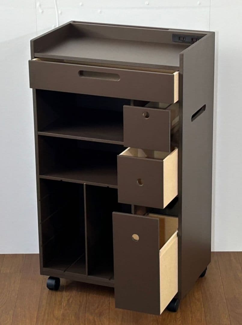 キッチンワゴン 　no3474ダークブラウン