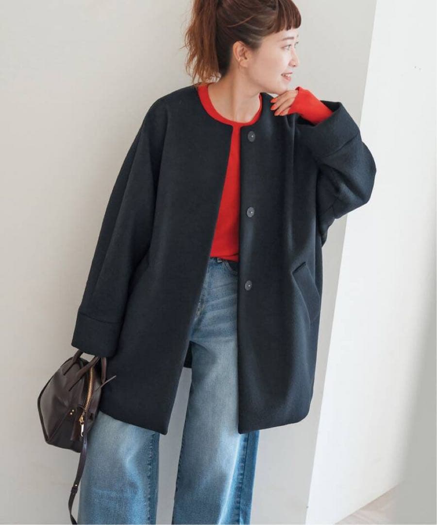 TICCA ノーカラーテントコート　SPICK＆SPAN IENA