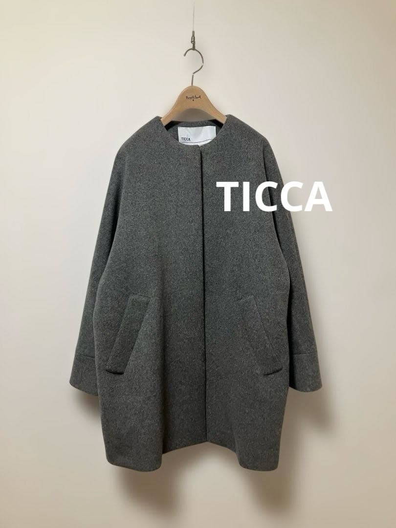 TICCA ノーカラーテントコート　SPICK＆SPAN IENA