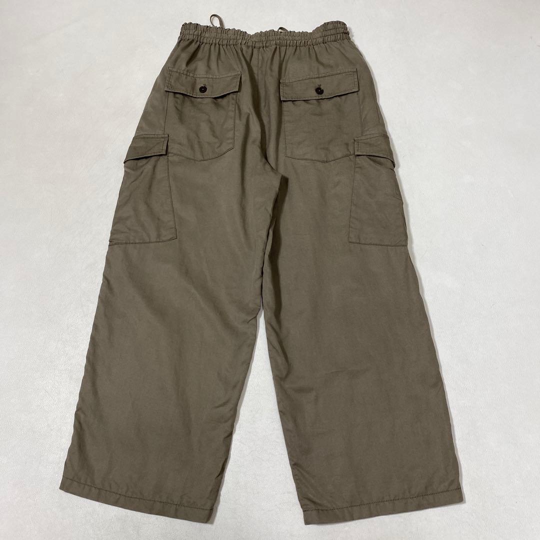 PUAL CE CIN 麻テンセルツイルカーゴパンツ イージーワイドパンツ