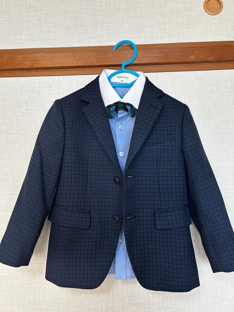 【美品】BEAMS 男の子フォーマル 110 4点セット　入学式 七五三 結婚式