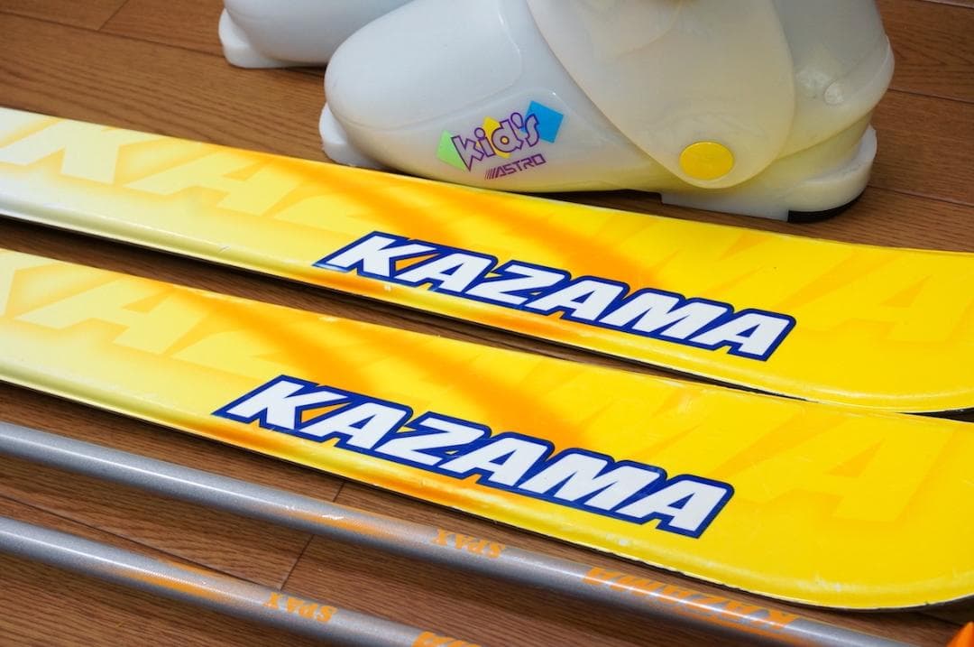 メンテ済 140cm 靴24cm KAZAMA スキーセット