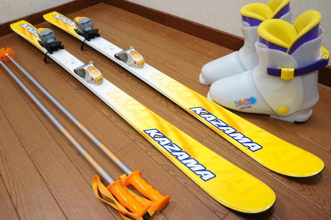 メンテ済 140cm 靴24cm KAZAMA スキーセット