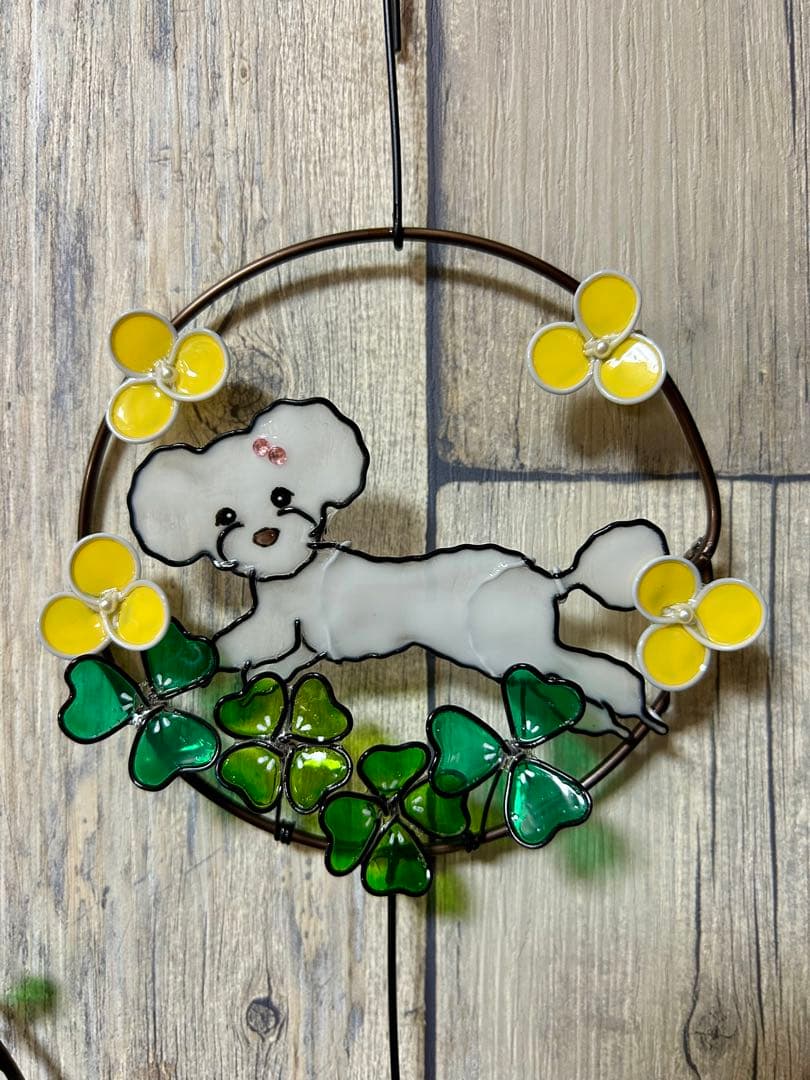 まるまる「ポメチワとトイプードル モービル」2点