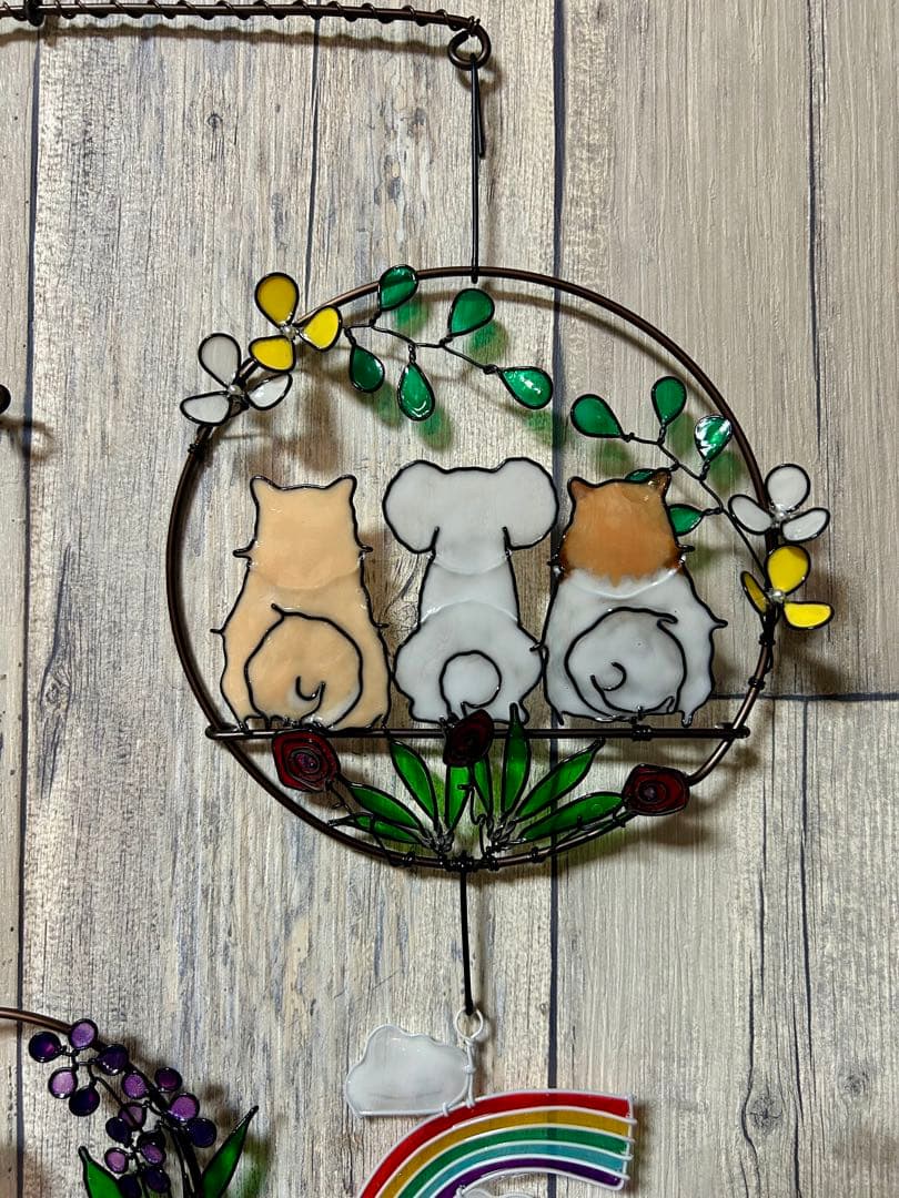 まるまる「ポメチワとトイプードル モービル」2点