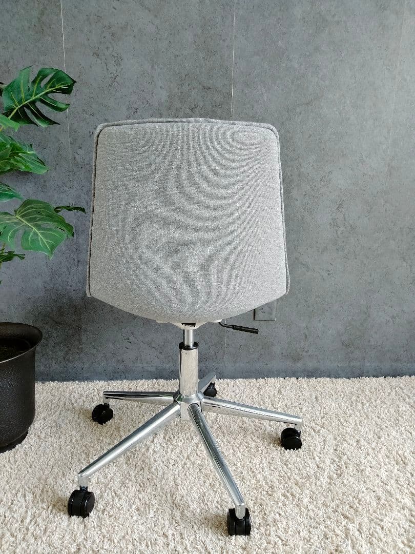 昇降機能付き デスクチェア グレー◆Gaber ガベル(2306B②)