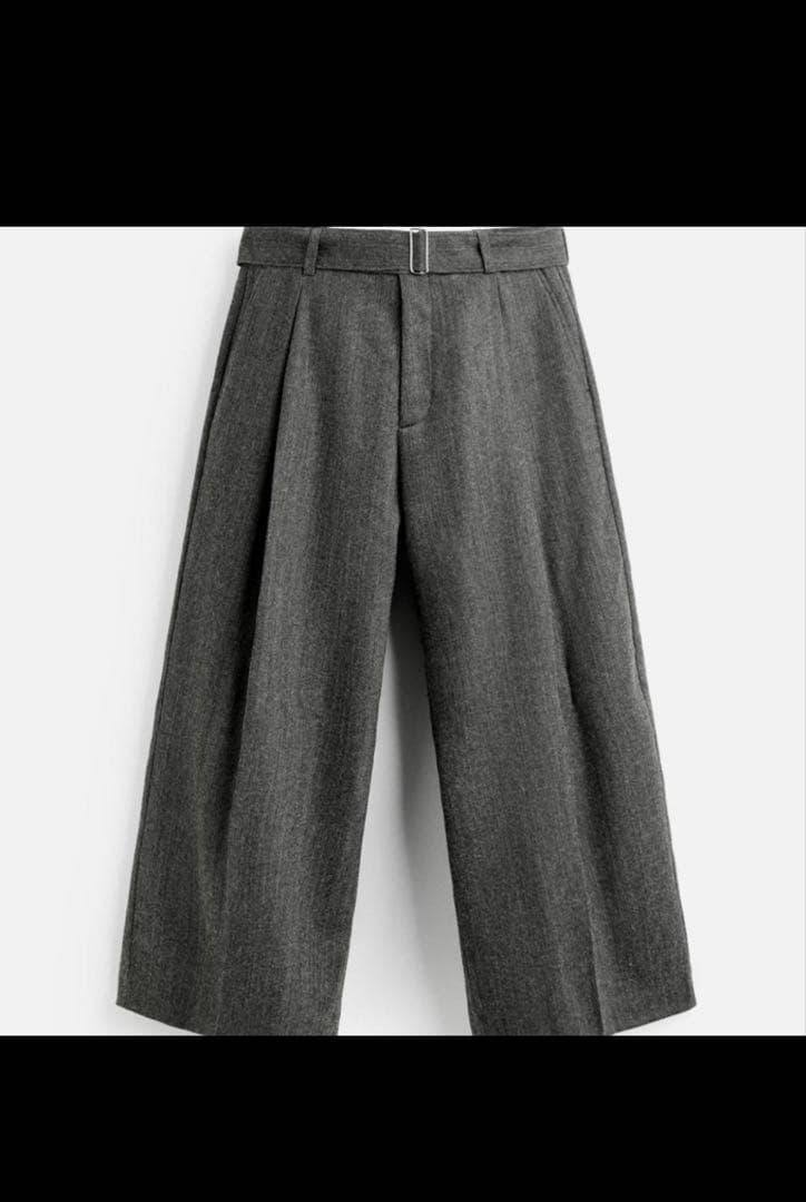 ZARA×ハリーランバート　グレーワイドスラックス　４２