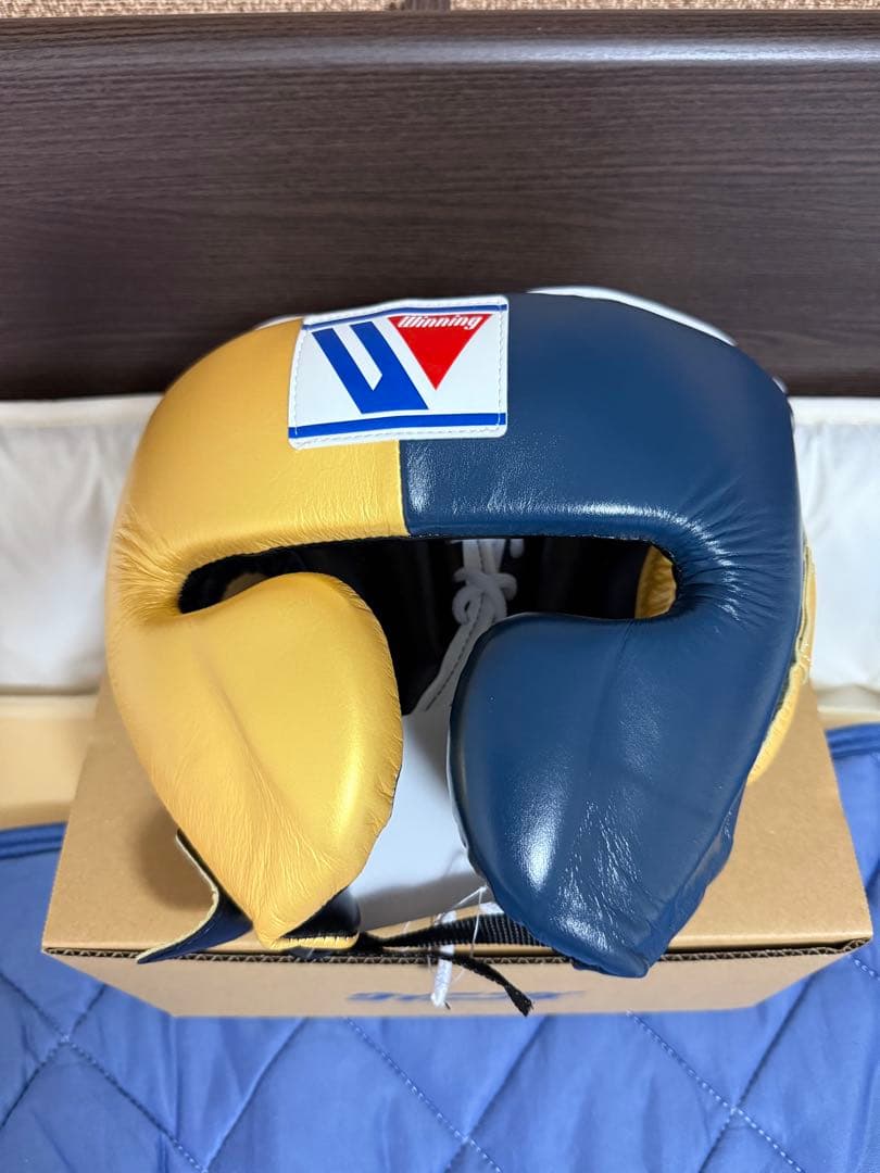 ウイニング winning ヘッドギア　ネイビー／金　Lサイズ