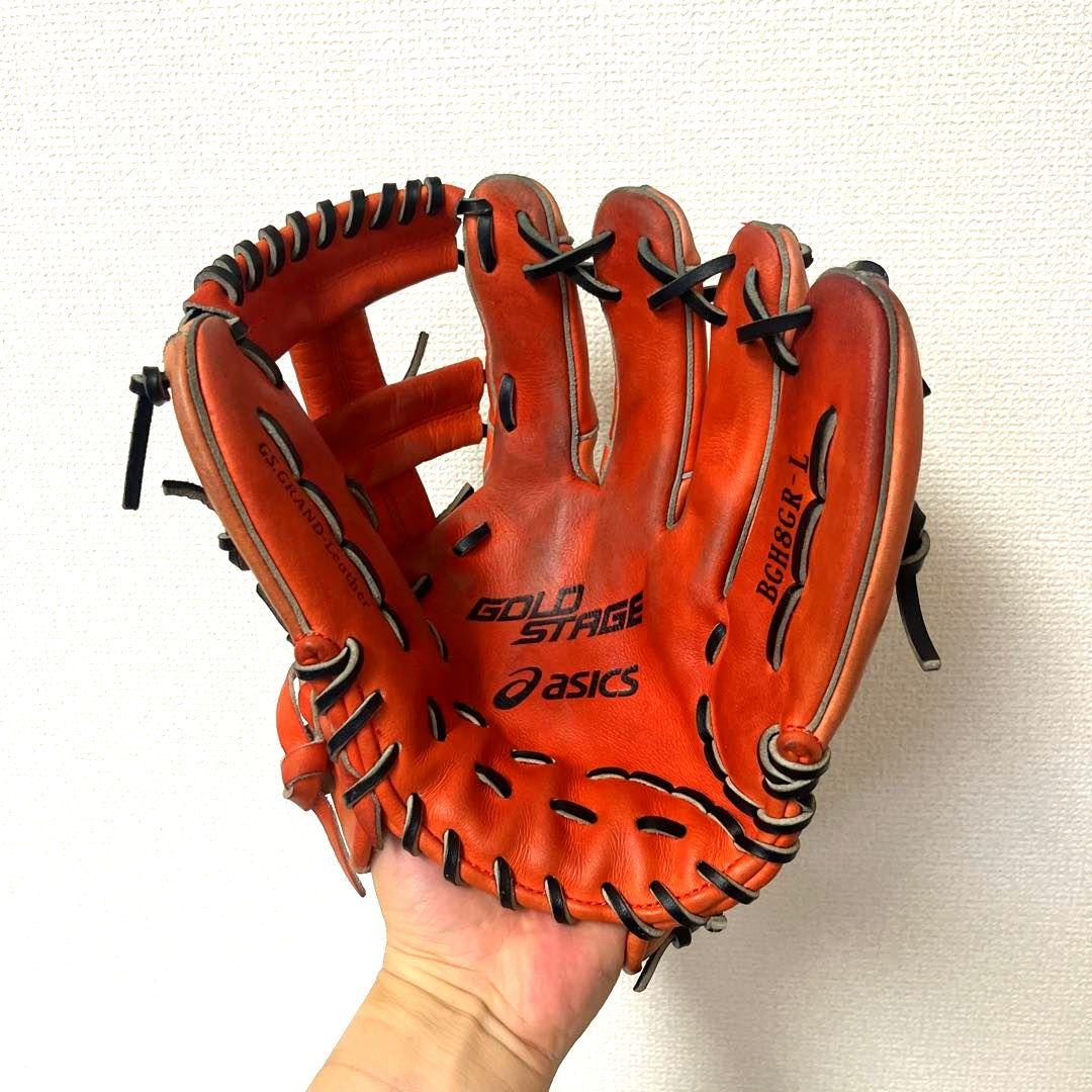 887 アシックス ゴールドステージ 型抜群 即戦力 硬式 内野手用グローブ