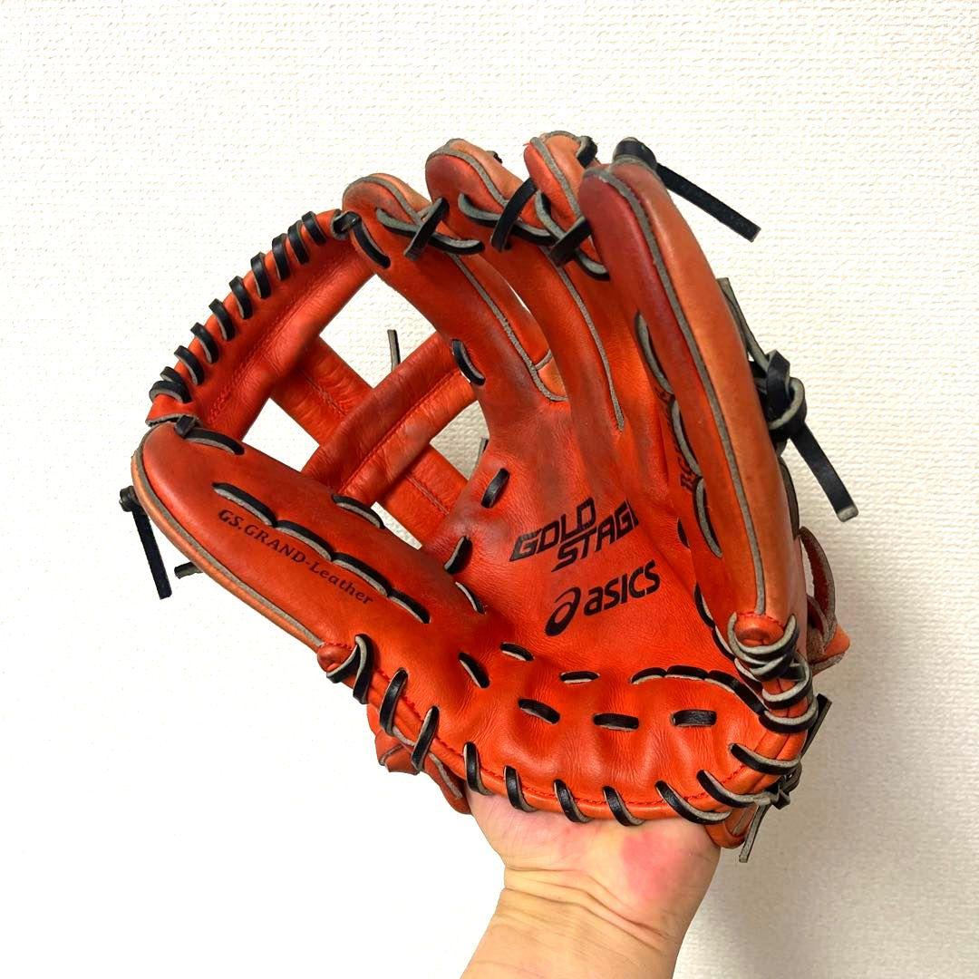 887 アシックス ゴールドステージ 型抜群 即戦力 硬式 内野手用グローブ