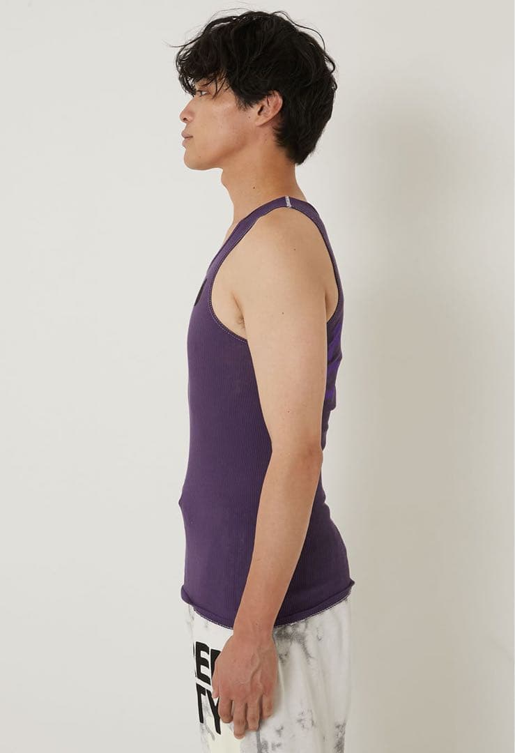 キムタク着 FREECITY タンクトップ 私物 パープル Lサイズ