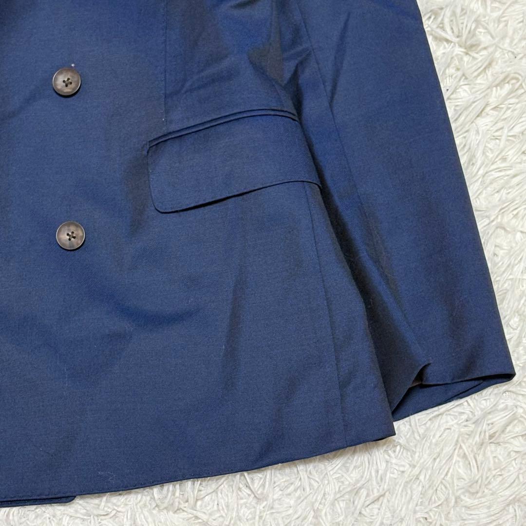 菅田将暉 ダブル スーツ セットアップ ネイビー 玉虫カラー ペイズリー