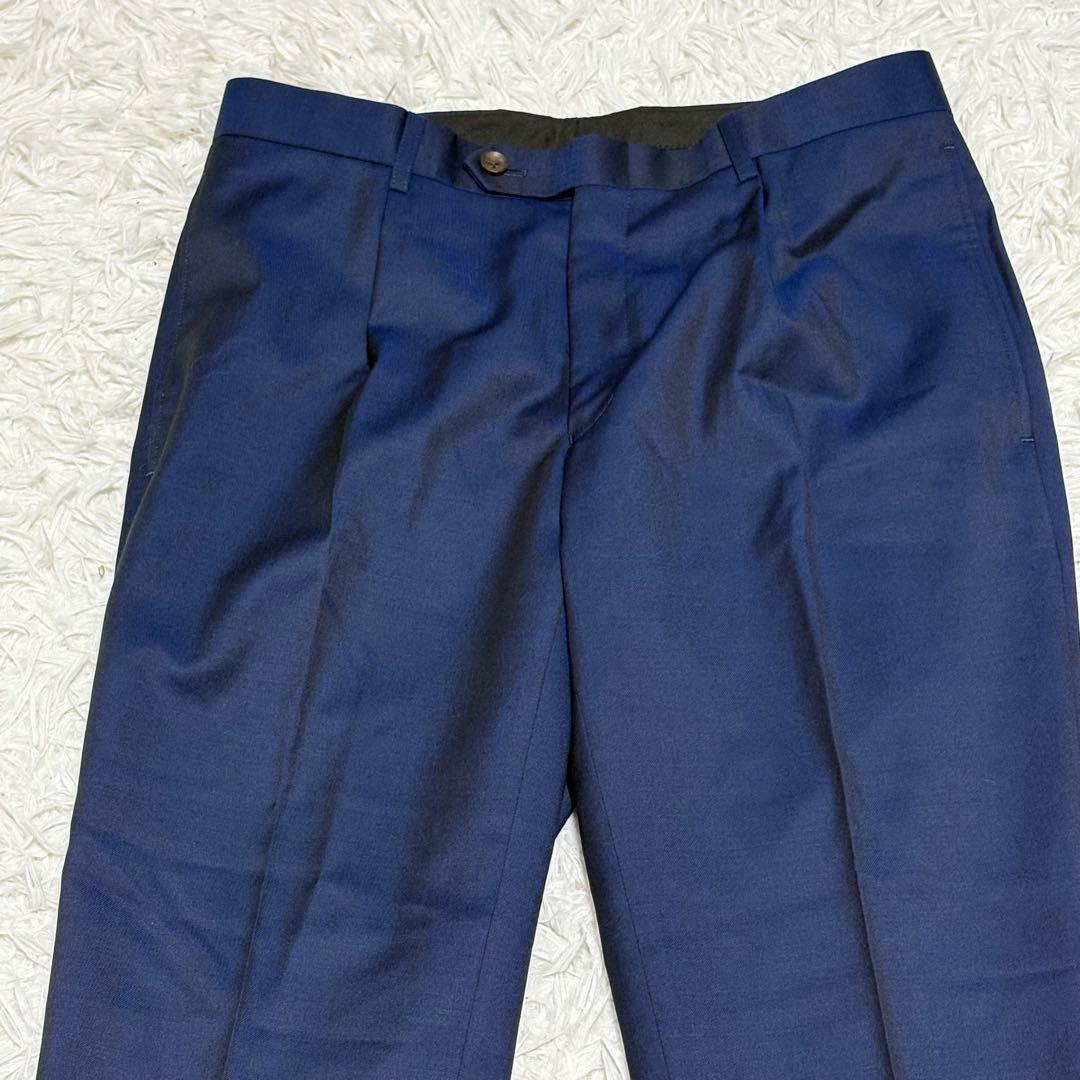 菅田将暉 ダブル スーツ セットアップ ネイビー 玉虫カラー ペイズリー