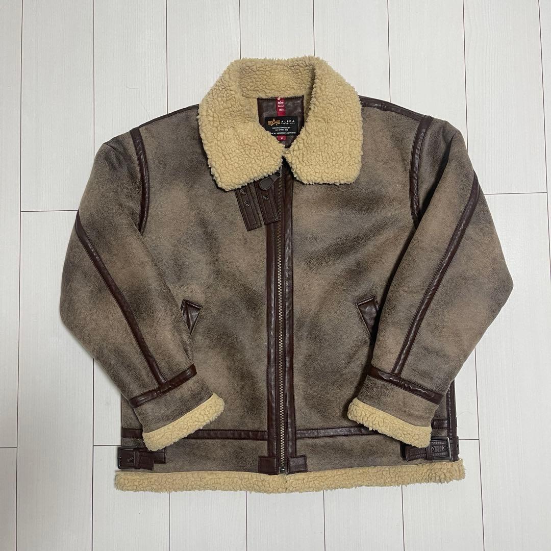 ALPHA INDUSTRIES フェイクムートンジャケットTA1548-012