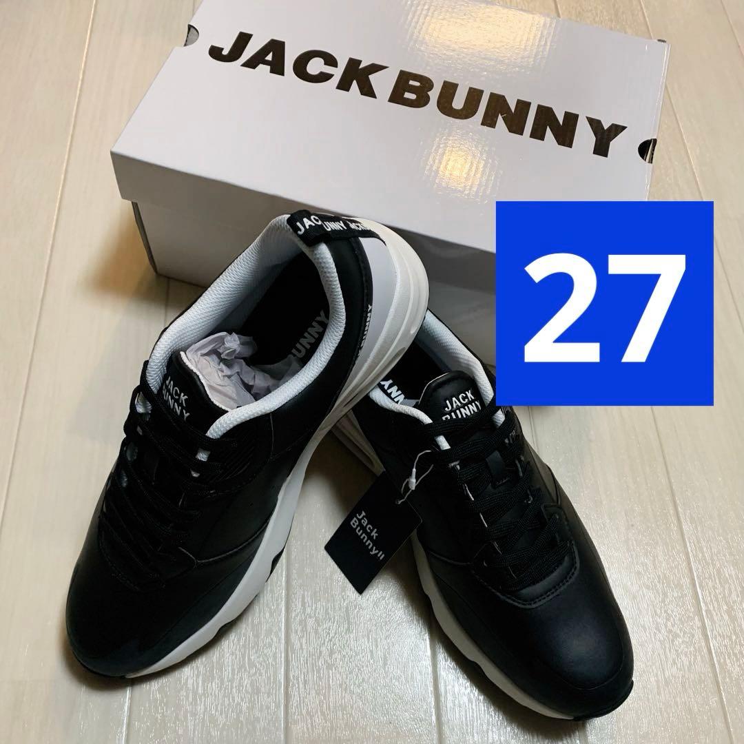 新品■22,000円【ジャックバニー 】スパイクレス　ゴルフシューズ　27 黒