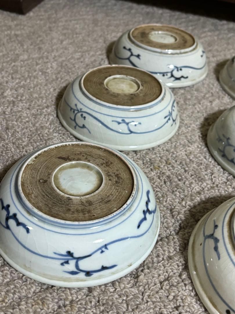 古伊万里 江戸時代 染付 なます皿 くらわんか 骨董品 藍色 有田焼き