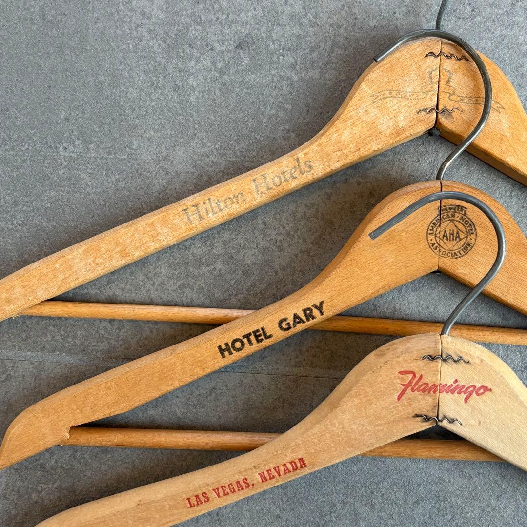 ビンテージ ウッド ハンガー 木製 アメリカ アンティーク