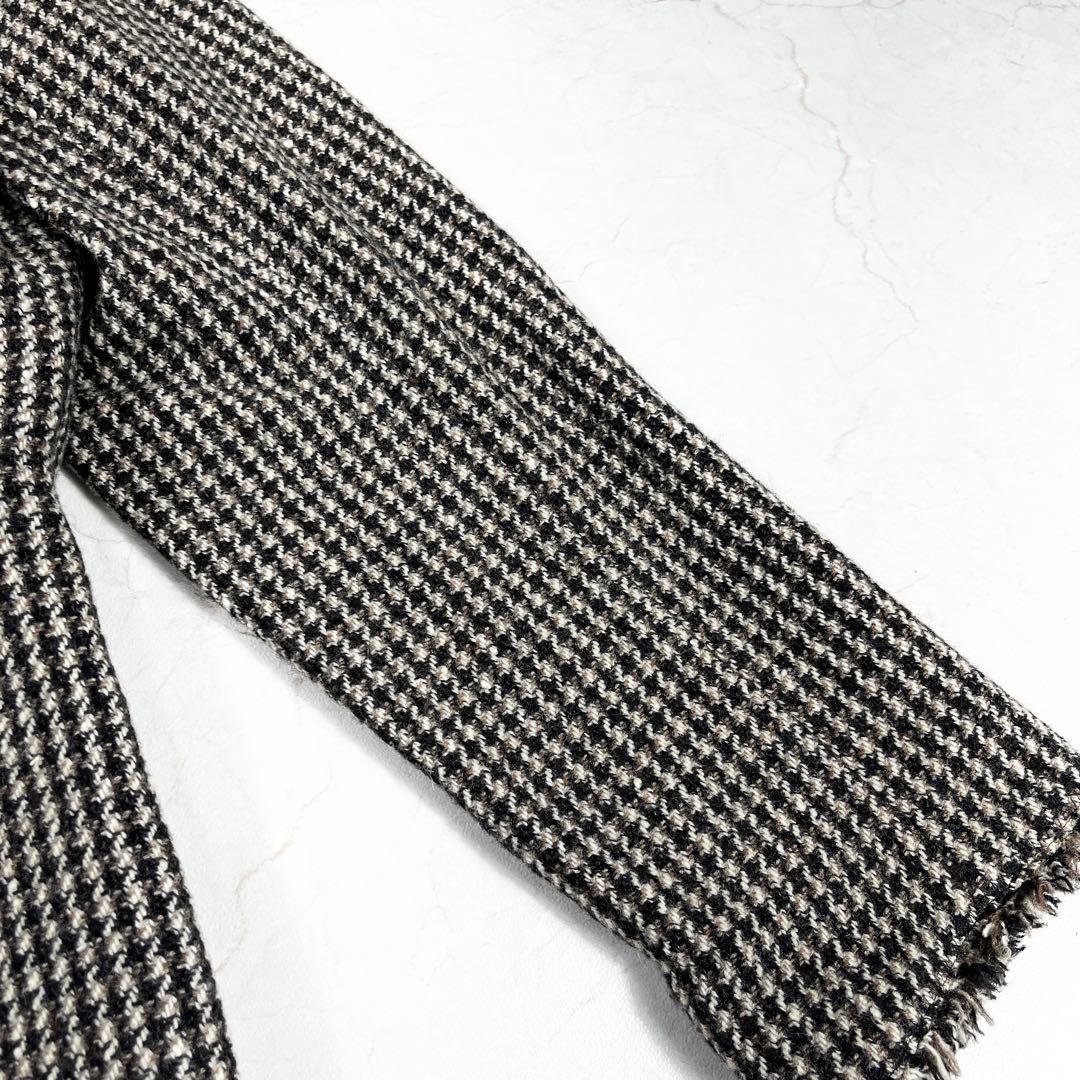 ✨未使用級 バーバリーロンドン 千鳥柄 フリンジ ジャケット イタリア生地 46