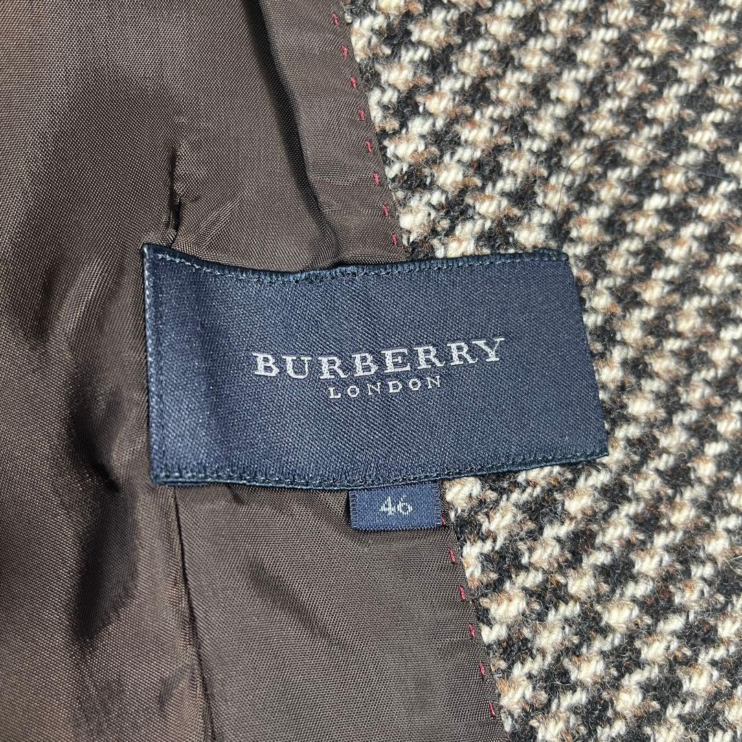 ✨未使用級 バーバリーロンドン 千鳥柄 フリンジ ジャケット イタリア生地 46