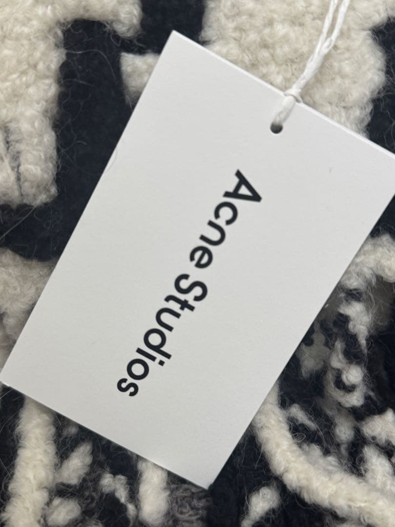 新品　Acne studiosアルパカ×ナイロン 千鳥格子柄 マフラー ストール