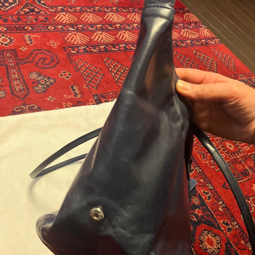 m0851 紺色ショルダーバッグ