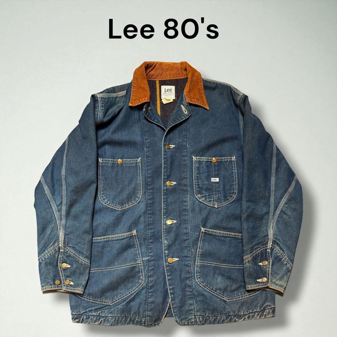80s Lee オールド 旧タグ 濃紺 0414 L ブランケット カバーオール