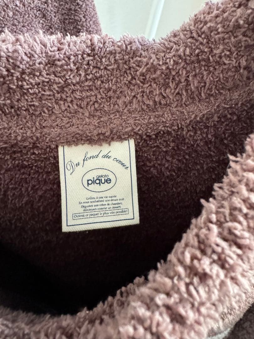 ジェラートピケ　ブラウン クマ刺繍 ルームウェア セットアップ　ジェラピケ