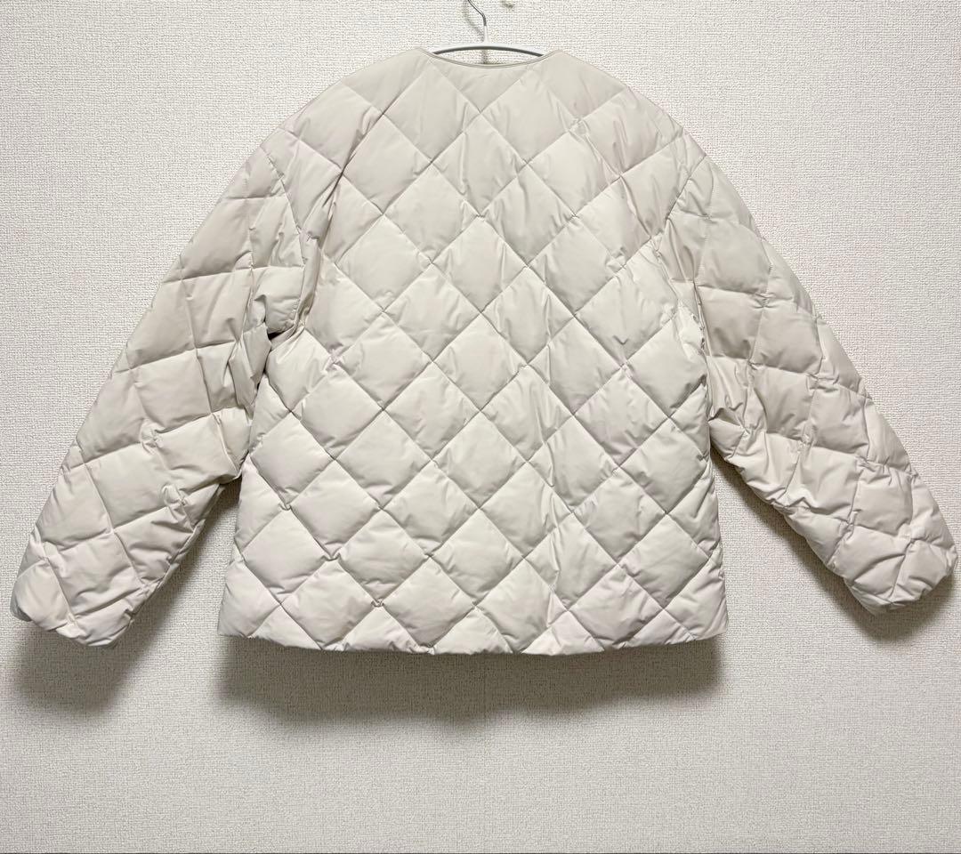 アンフィーロ　taion ショートブルゾン　キルティングダウン　洗濯可能　白