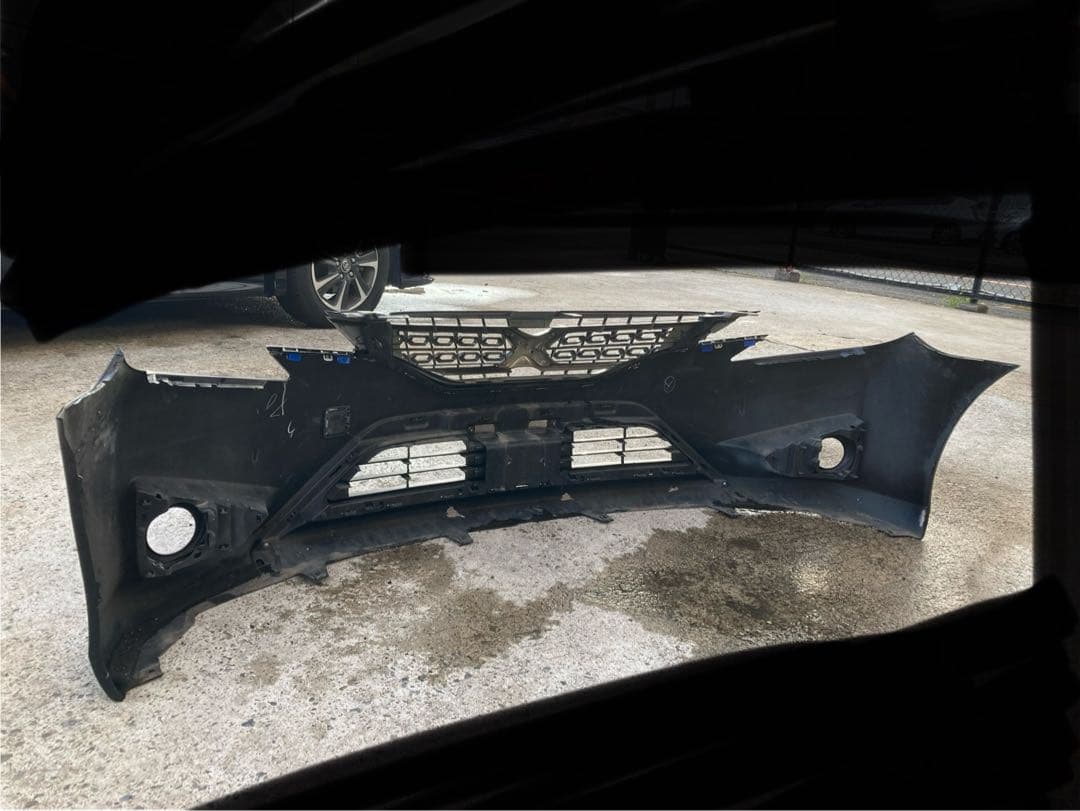 GRX130 マークX フロントバンパー　グリル　中期　黒　202