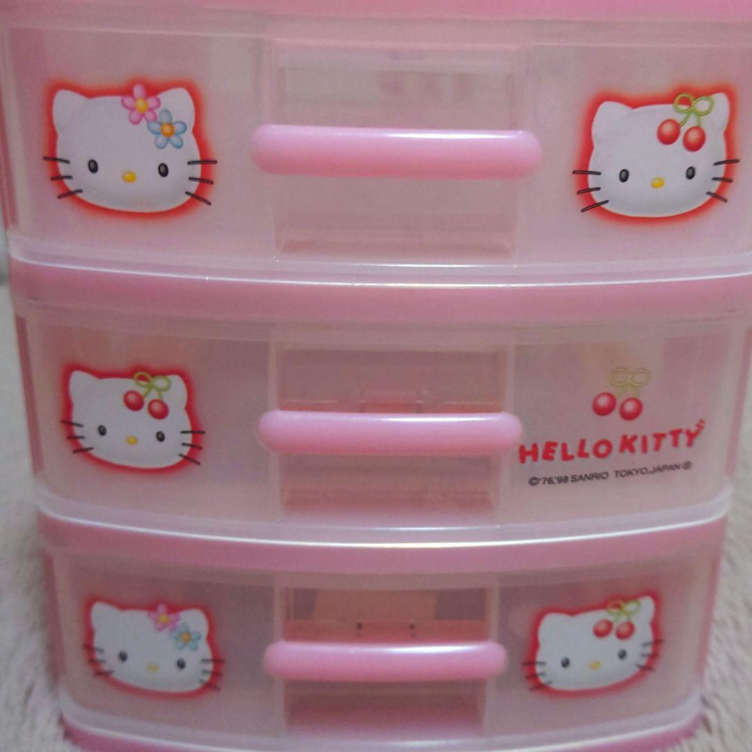 サンリオ ハローキティ カオハナ さくらんぼ 3段チェスト 当時物 1998年製