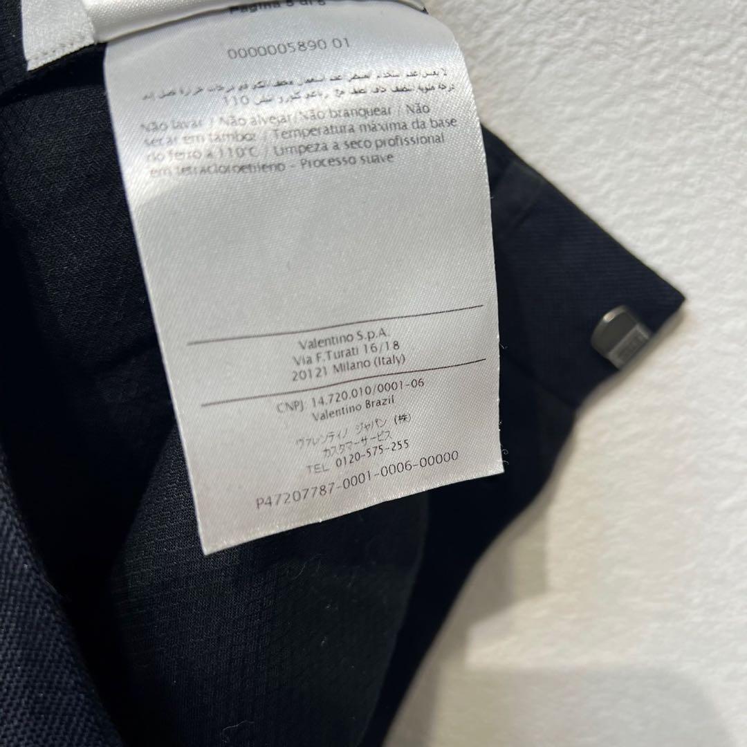 希少 美品 VALENTINO ウール モヘヤ タック スラックス パンツ 44