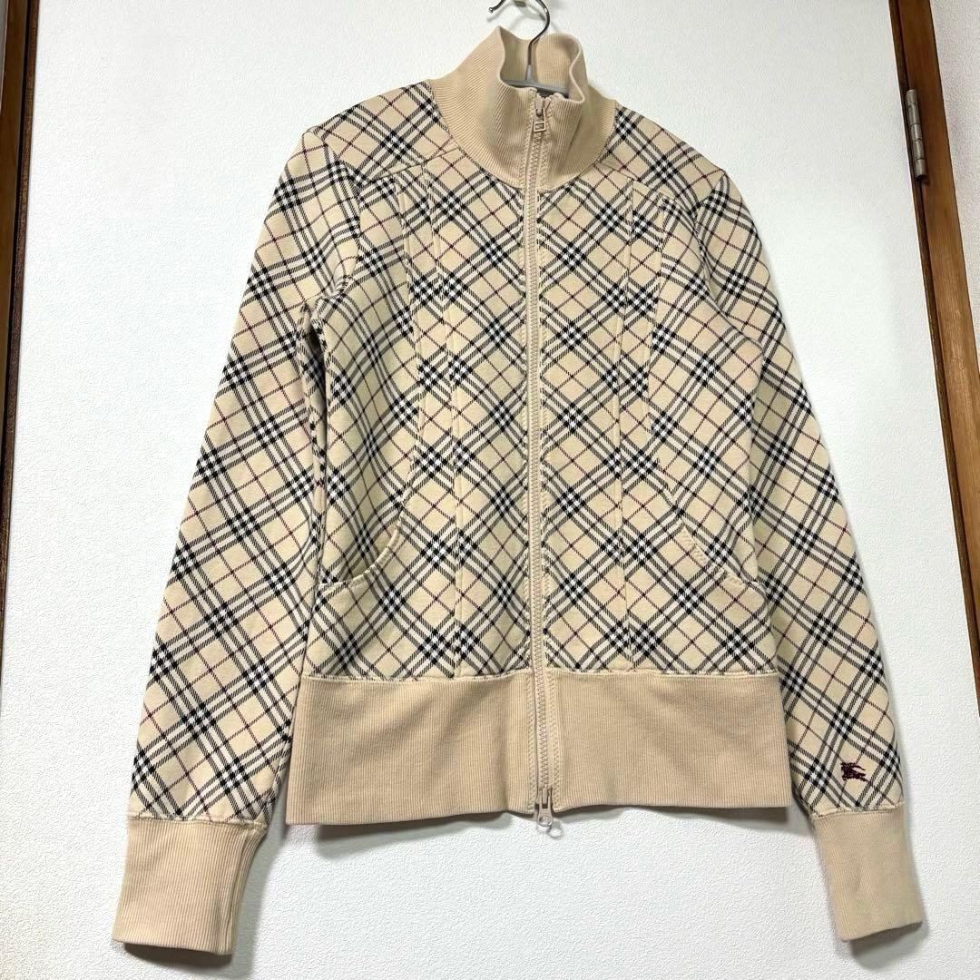 美品　BURBERRY バーバリー ブルーレーベル ジップアップ スウェット