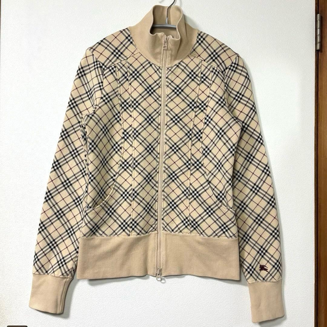 美品　BURBERRY バーバリー ブルーレーベル ジップアップ スウェット
