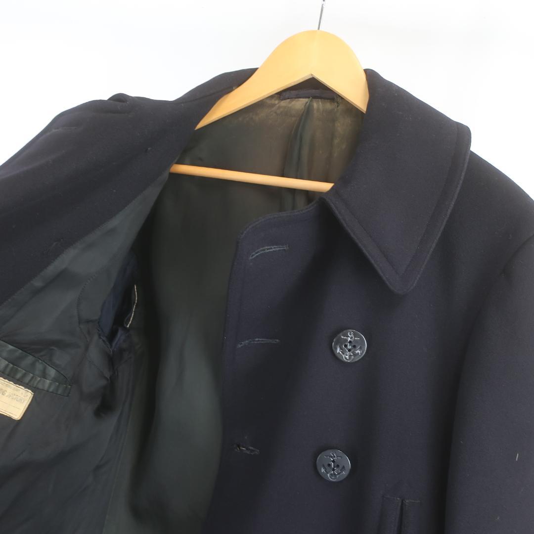 40s VINTAGE US NAVY ウール メルトン 10ボタン Pコート