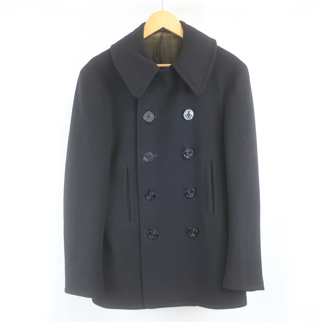 40s VINTAGE US NAVY ウール メルトン 10ボタン Pコート