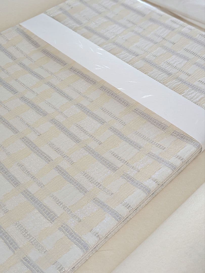 正絹西陣織木原織物吉野格子袋帯お仕立て上がり単衣袷兼用